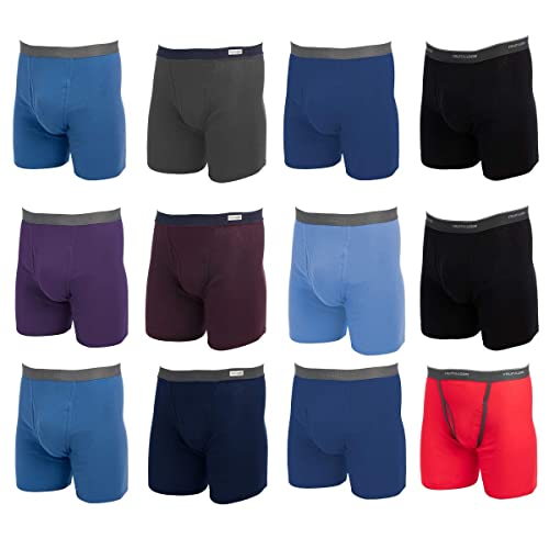 Fruit of the Loom Boxer Briefs 12 Pack Cotton with Fly