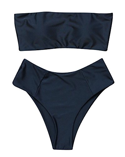 OMKAGI Women's Bandeau Bikini Swimsuits