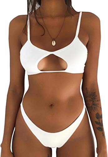 Leoparts Women's Spaghetti Strap Cutout Bikini