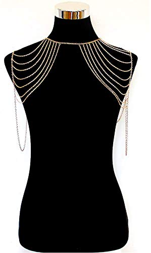 Yomiie Multilayered Gold Tassel Body Necklace