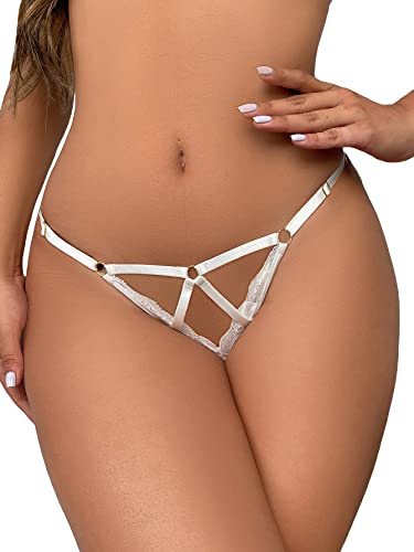SOLY HUX Women's Sexy Mesh Thongs Underwear Panties