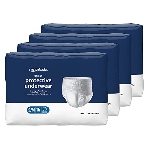 Amazon Basics Incontinence Underwear for Men and Women, Overnight Absorbency