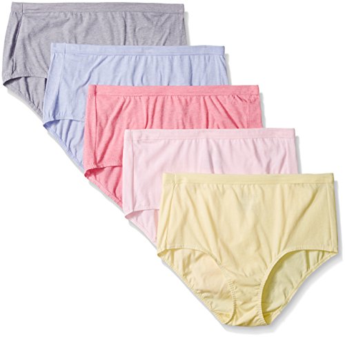 Fruit of the Loom Women's Plus Size Fit for Me 5 Pack Brief Panties