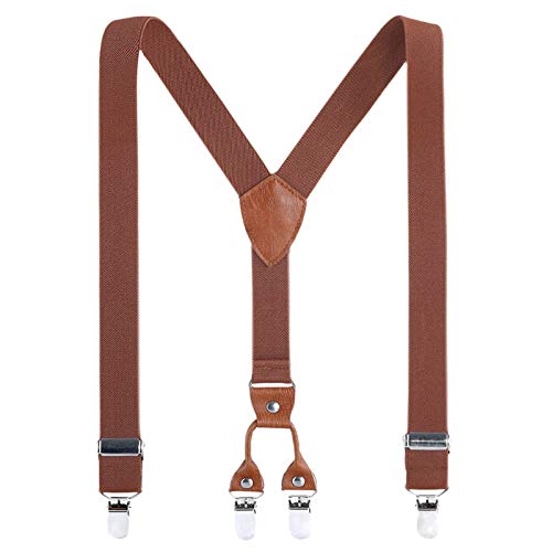 AWAYTR Kids Suspenders - Adjustable Elastic Solid Color