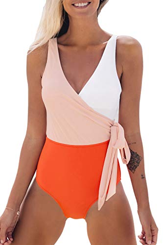 CUPSHE Women's Bowknot Bathing Suit Padded One Piece Swimsuit