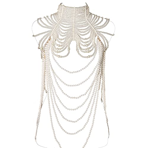 Pearl Body Chain Bra - Fashion Shoulder Necklaces Bra Chain Body Jewelry