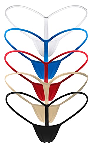 Mbotnee Women's Micro Thongs Underwear (5-packs)