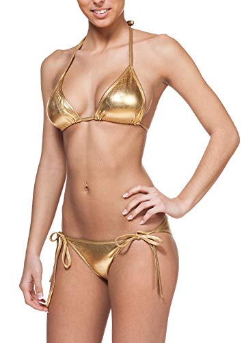 New Metallic String Bikini 2 Piece Swimsuit