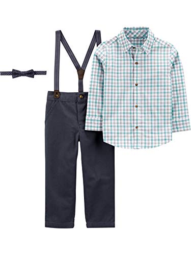 Toddler Boys' 4-Piece Special Occasion Bow-tie and Suspender Pants Set