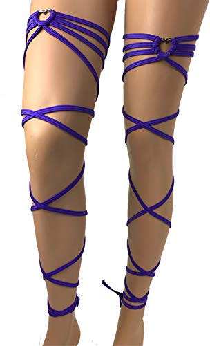 Purple Garters Leg Wraps - The Perfect Rave Accessory