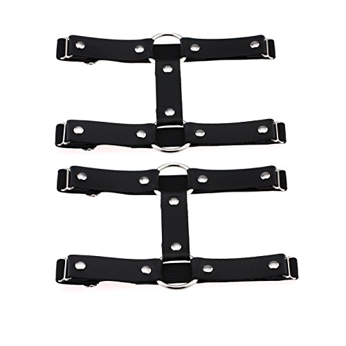Adjustable Leather Leg Harness Garter Belt (Black)