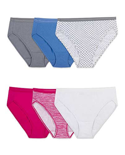 Fruit of the Loom Women's Cotton Hi-Cut Panties