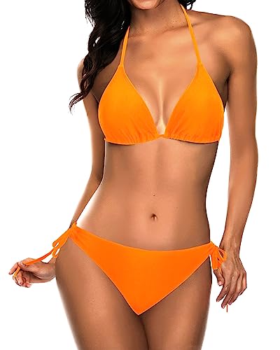 Tempt Me Women Bright Orange Bikini