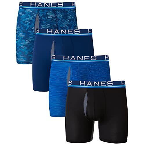 Hanes Sport Men's X-Temp Cooling Boxer Briefs, 4-Pack
