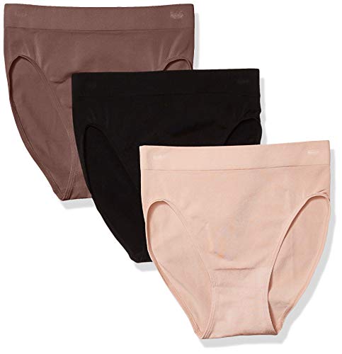 Wacoal Women's B Smooth Hi Cut Brief Panty 3 Pack