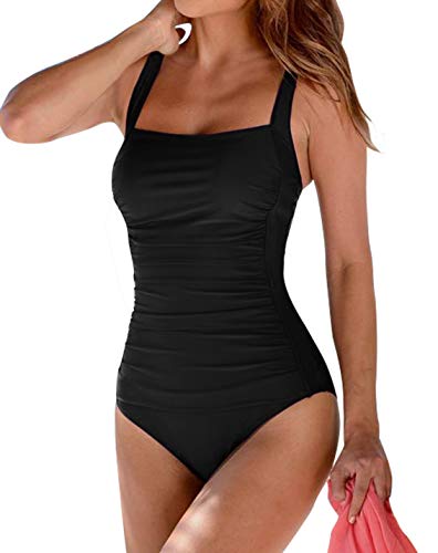 Vintage Padded Push up One Piece Swimsuit