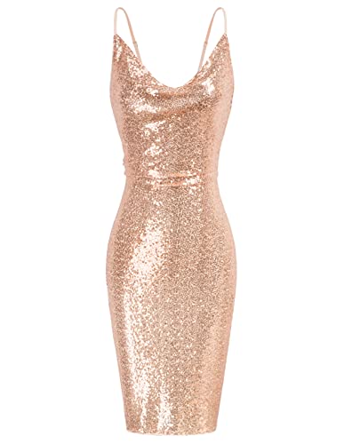 GRACE KARIN Women's Sparkle Glitter Slips Party Dress