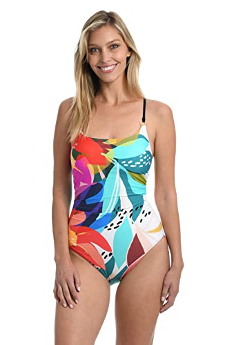 La Blanca Womens Rouched Body Lingerie Mio One Piece Swimsuit