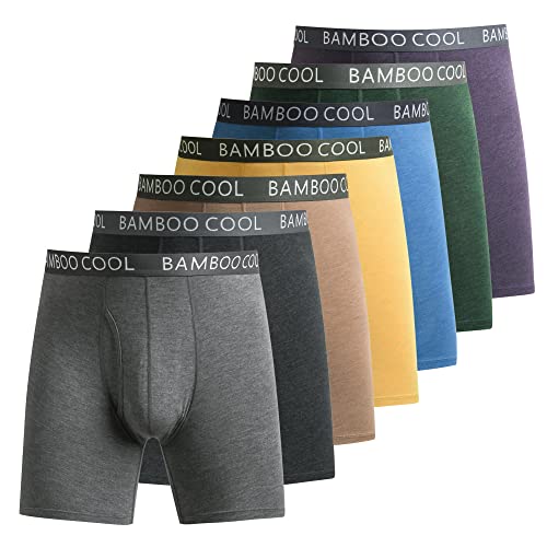 Men's Bamboo Viscose Underwear Boxer Briefs (7-Pack)