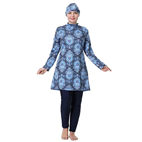 Modest Islamic Swimwear Burkini Full Cover Hijab Top Pants Fat Bathing Suits