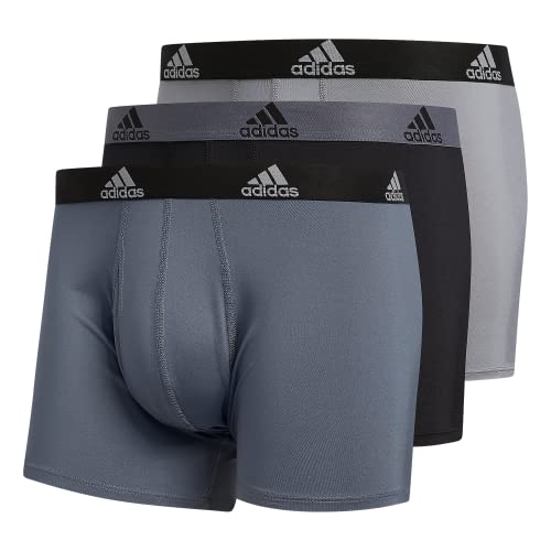 adidas Performance Trunks Underwear, Onix Grey/Black/Grey, Medium US