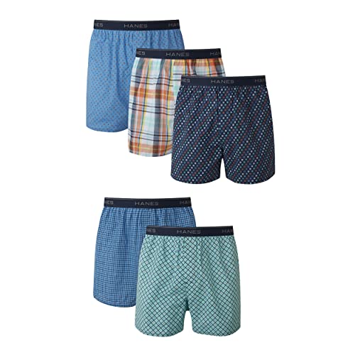 Hanes Men's Tagless Boxers with Exposed Waistband - Comfortable and Durable