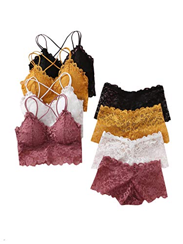 MakeMeChic Lace Bra and Panty Set - Stylish and Comfortable