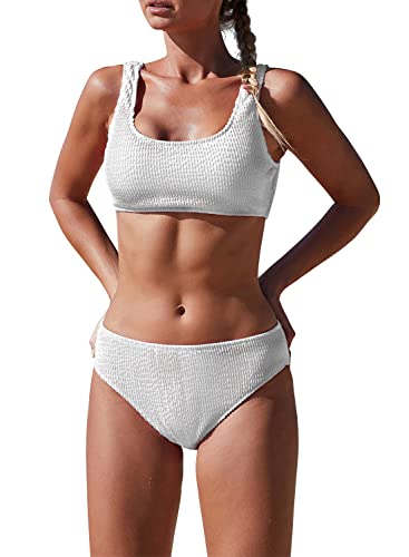 Angerella White Swimsuit Bikini Set