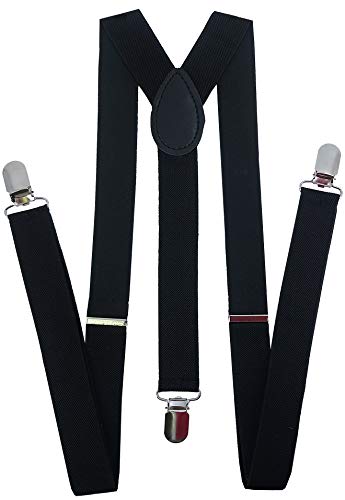 Adjustable Suspenders for Kids - Y-Back Design with Metal Clips