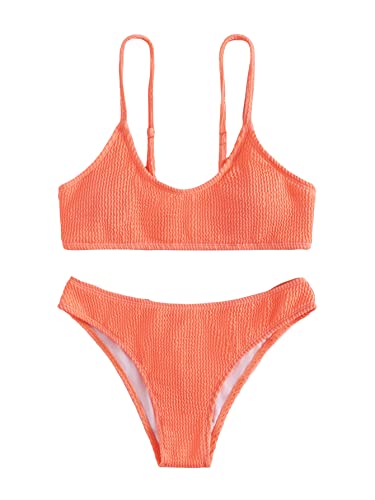 SOLY HUX Solid Textured Bikini Bathing Suits - Women's 2 Piece Swimsuit