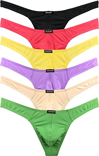 Men's Silky Thong Underwear - Low Rise Underpanties