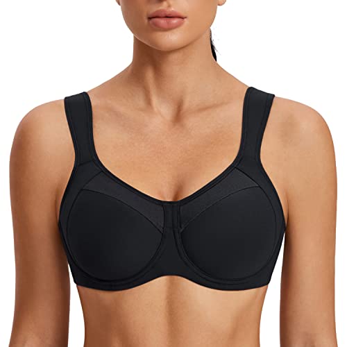 High Support Underwire Padded Full Coverage Sports Bra