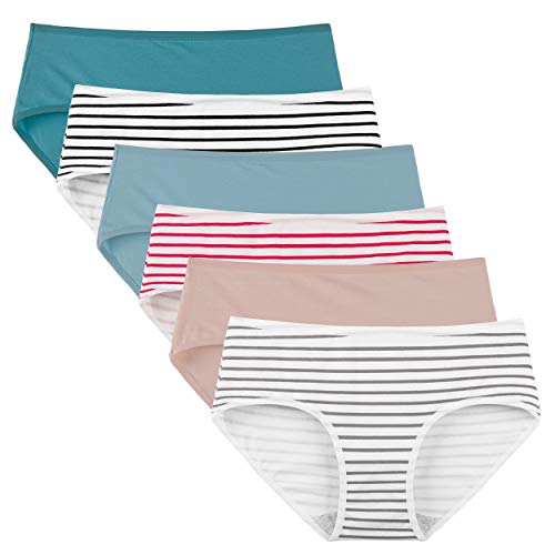 INNERSY Womens Underwear Cotton Hipster Panties 6-Pack