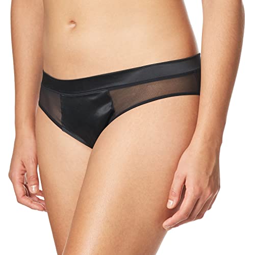 DKNY Satin Bikini Panty - Black (Large)