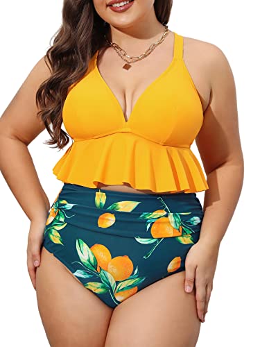 CUPSHE Women Swimsuit Plus Size Bikini Set