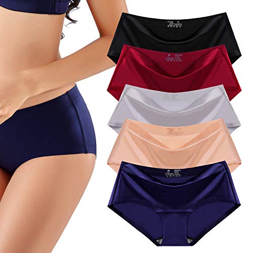 Silky Tactile Touch Panties - Medium, 5-pack Silky-smooth Assorted