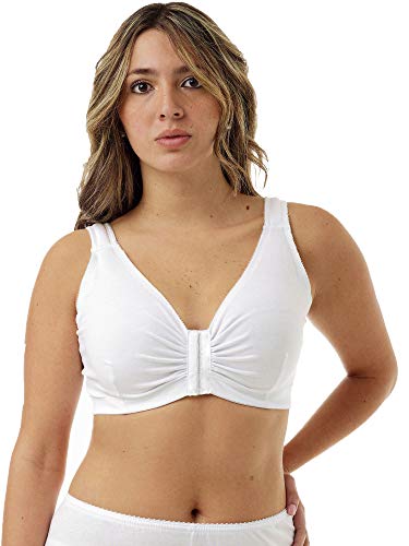 Underworks Mastectomy Bra - Adjustable - Cotton Comfort - White