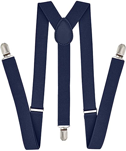 Trilece Navy Blue Suspenders for Men