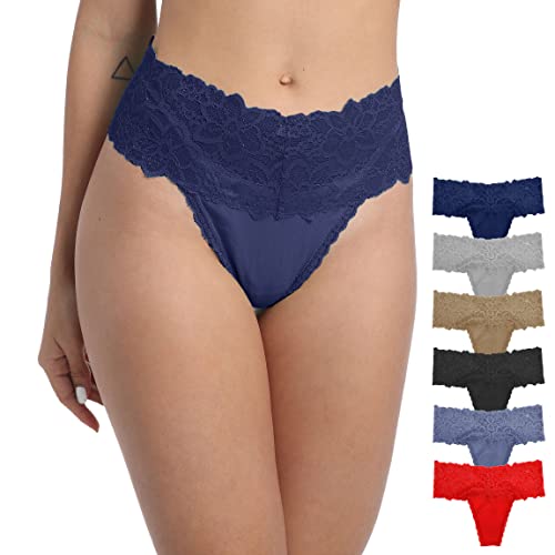 WKFIINM High Waisted Lace Thong for Women