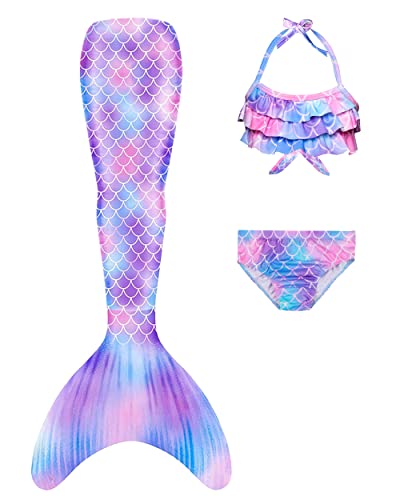 DNFUN Mermaid Tails with Bikini for Girls