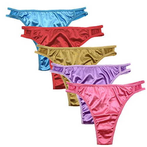 Colorful Star Satin G-string Underwear String Bikini Thongs Panties