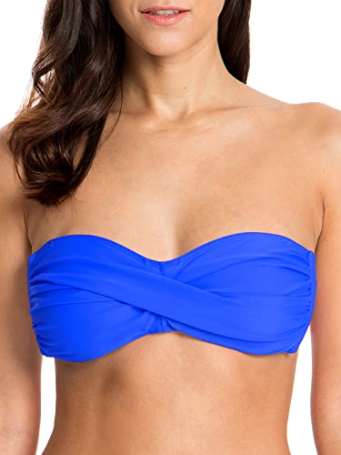 Colloyes Women's Royal Blue Strapless Bikini Top