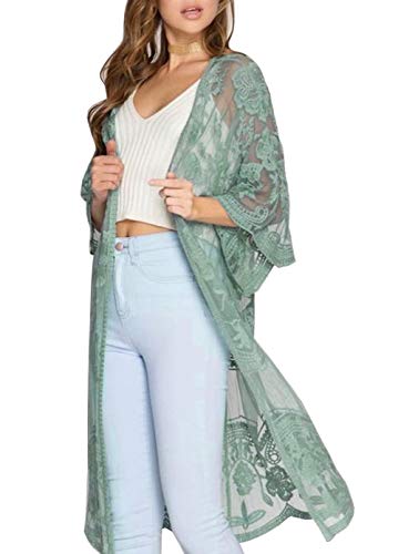 Women's Flowy Bathing Suit Kimono Cardigan