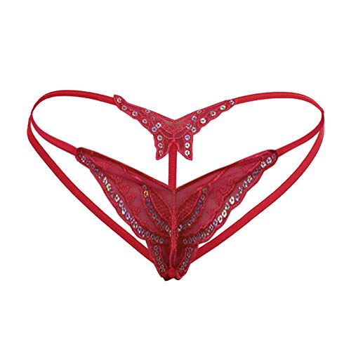 Sexy Lace Thong Underwear for Women - Red