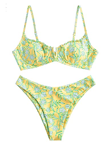 ZAFUL Women's Floral Underwire Bikini Set - Stylish and Flattering