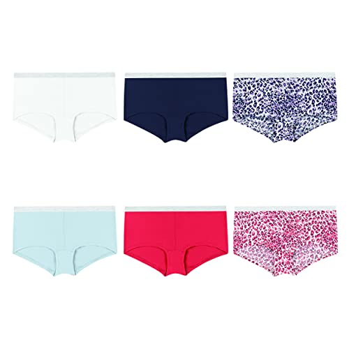 Hanes Women's Cool Comfort Boyshort Underwear, 6 Pack-Assorted, 7