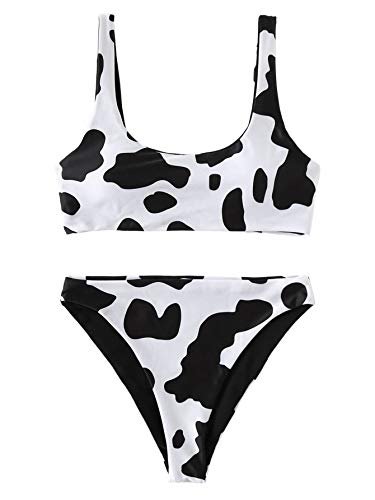 Cow Print Bikini Set Swimsuit