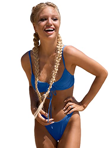 SOLY HUX Women's Tie Front Bikini Bathing Suit