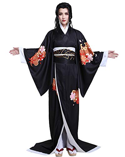 miccostumes Women's Black Kimono Cosplay Costume
