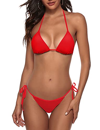 Sexy Red Two Piece Bikini Swimsuit